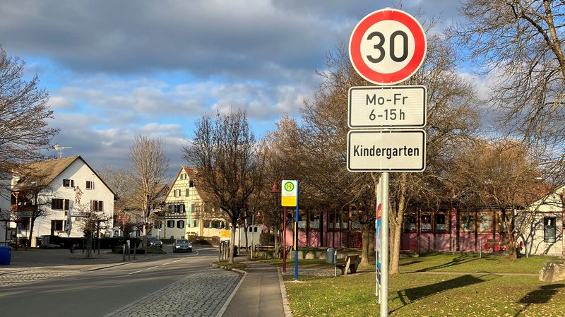 Tempo 30-Bereich am Kindergarten